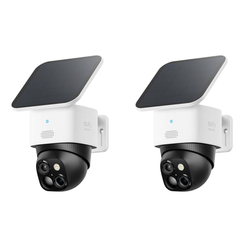 【Exclusive Bundle】Eufy Security Solocam S340 360° Pan & Tilt Solar Security Camera 2.4 Ghz Wi-Fi No Monthly Fee Homebase S380 Compatible - Ai Auto Lock and Tracking
