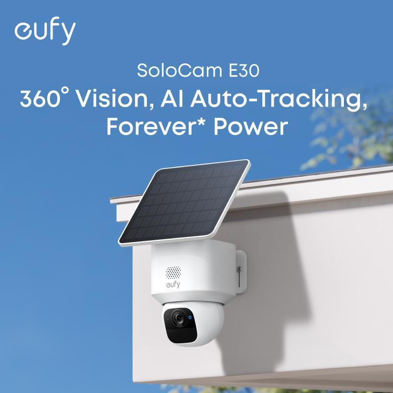 【Exclusive Bundle】Eufy Security Solocam S340 360° Pan & Tilt Solar Security Camera 2.4 Ghz Wi-Fi No Monthly Fee Homebase S380 Compatible - Ai Auto Lock and Tracking