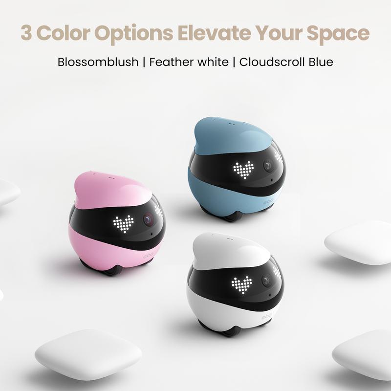 EBO Air 2 - Interactive Home Robot for Pets with 2K HD Camera, Auto Obstacle Avoidance, Laser Play, and AI Voice for Enhanced Security and Family Connectivity