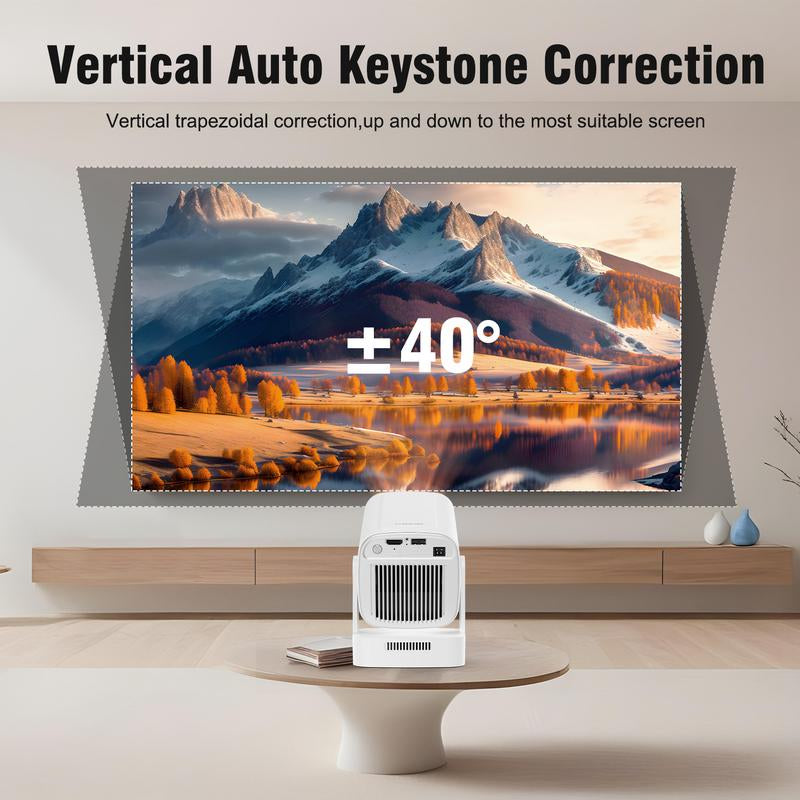 [US Warehouse] Magcubic Auto Focus HY310 Projector 330ANSI Google Assistant 4K Videosource Supported Native 1080P BT5.4 WIFI6 Android 11 Built-In Speaker Allwinner H713 180° Flexible 130"Screen 60Hz Reflash Home Cinema Mini Portable Projector