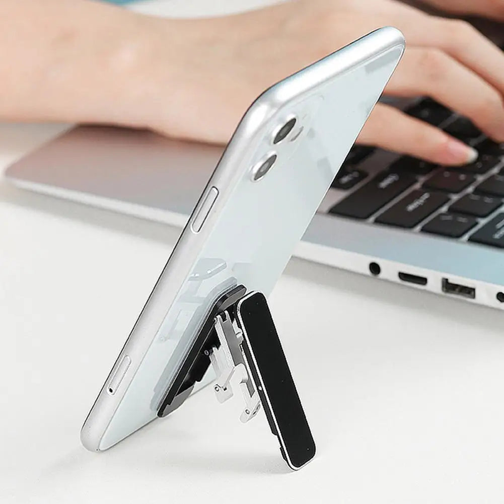 PC Self Adhesive Folding Mobile Phone Stand Bracket Invisible Portable Phone Kickstand Bracket Desktop Phone Holder