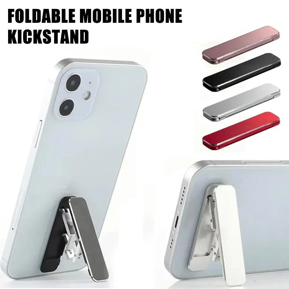 PC Self Adhesive Folding Mobile Phone Stand Bracket Invisible Portable Phone Kickstand Bracket Desktop Phone Holder