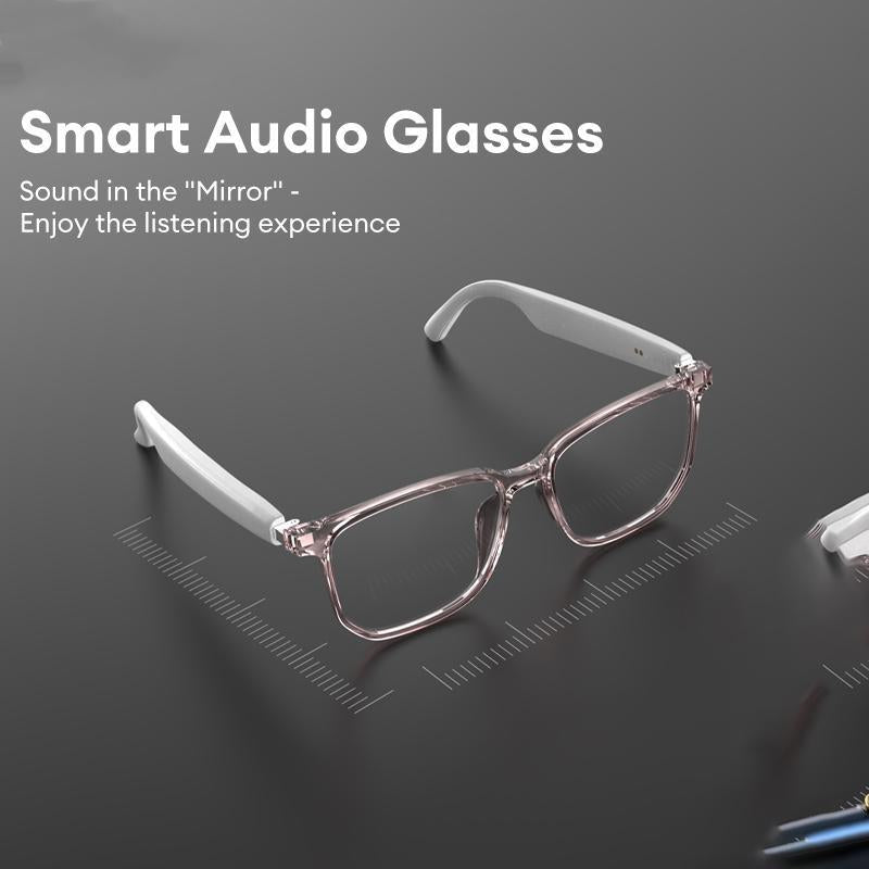 HYUNDAI C8 Pro Wearable Multifunctional Bluetooth Smart Glasses, Durable Anti-Blue Light Glasses with Earbud Headset for Music & Calls, Electronic Audio Glasses for Men & Women, Bluetooth Clear Glasses