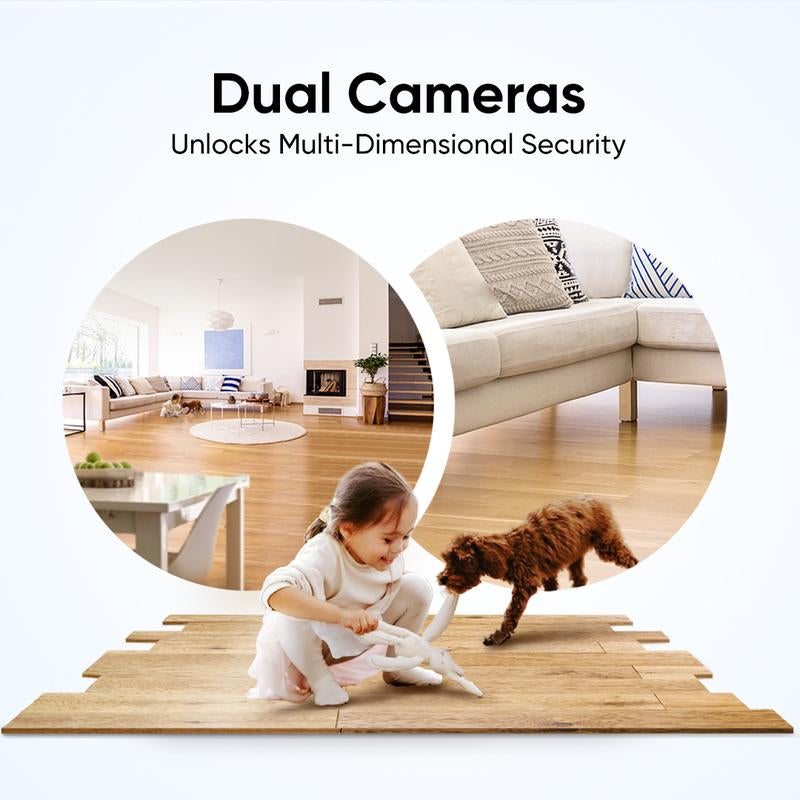 【Exclusive Bundle】Eufy Security Solocam S340 360° Pan & Tilt Solar Security Camera 2.4 Ghz Wi-Fi No Monthly Fee Homebase S380 Compatible - Ai Auto Lock and Tracking