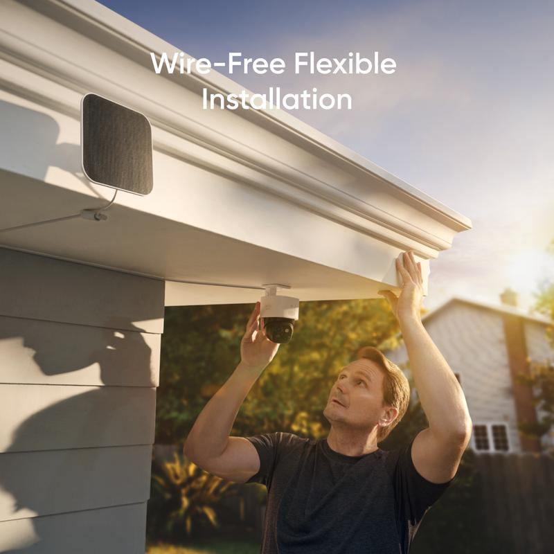 【Exclusive Bundle】Eufy Security Solocam S340 360° Pan & Tilt Solar Security Camera 2.4 Ghz Wi-Fi No Monthly Fee Homebase S380 Compatible - Ai Auto Lock and Tracking