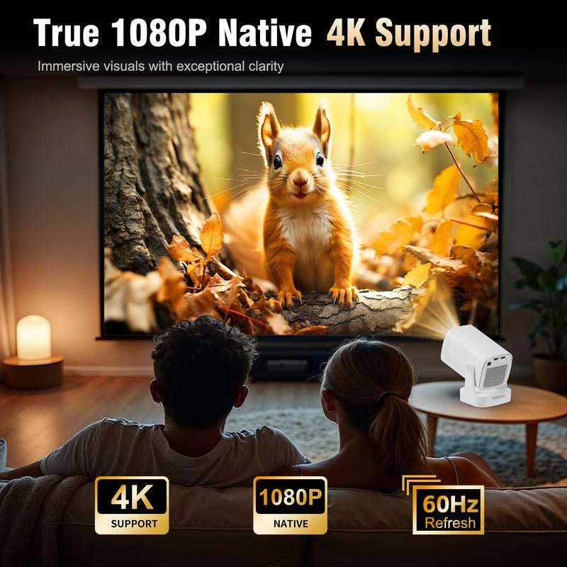 [US Warehouse] Magcubic Auto Focus HY310 Projector 330ANSI Google Assistant 4K Videosource Supported Native 1080P BT5.4 WIFI6 Android 11 Built-In Speaker Allwinner H713 180° Flexible 130"Screen 60Hz Reflash Home Cinema Mini Portable Projector